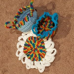 2 Handmade Baskets and 1 Decorative Accent